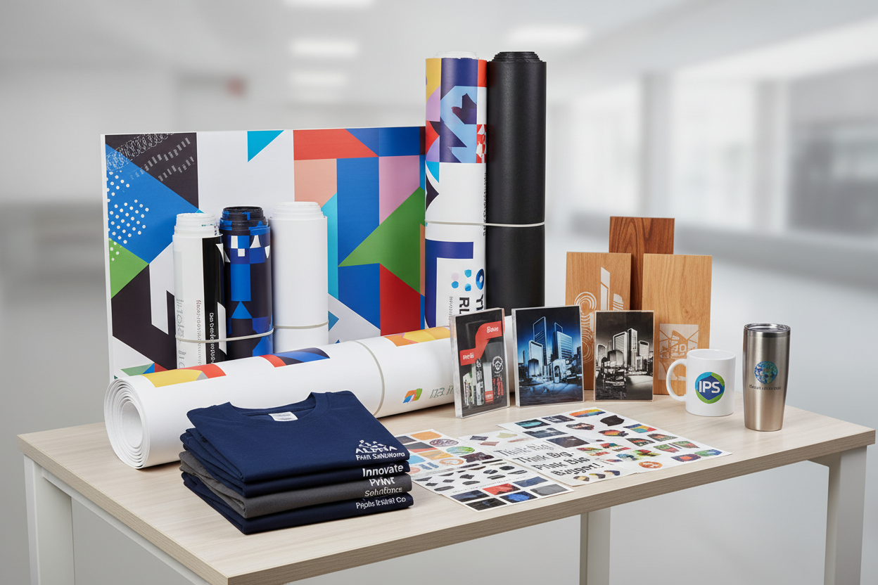 Drukas pakalpojumi B2B, biznesam - digitālā, lielformāta, tekstila, UV druka, uzlīmes, etiķetes