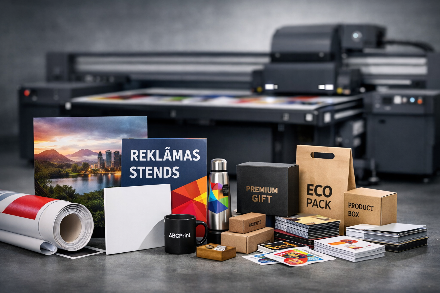 Drukas pakalpojumi - digitālā, lielformāta, UV druka