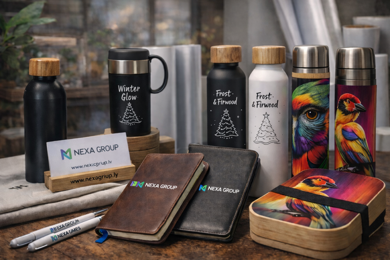 UV druka uz dažāda veida materiāliem - koka, stikla, ādas, plastmasas, papīra