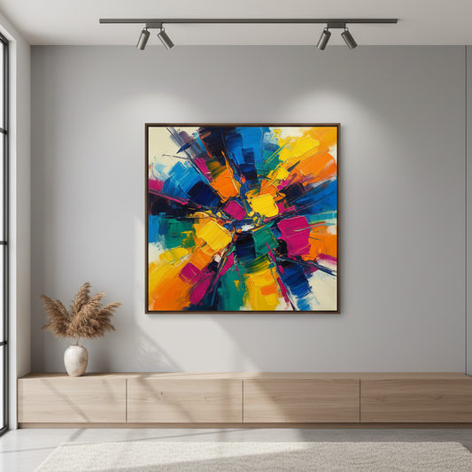 canva on the wall square size, colorful